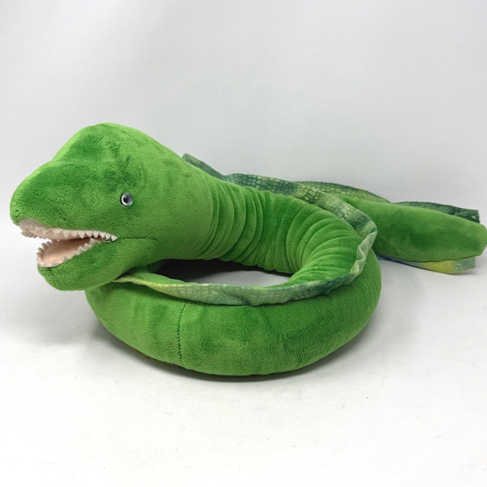Destination Nation Aurora Green Eel 52" Plush Stuffed Animal Sea Creature Ocean